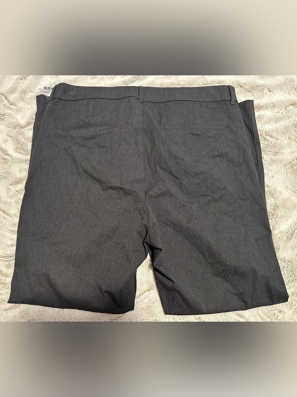 Old Navy High-Waisted Dark Heather Gray Pixie Straight Pants - Picture 13 of 16